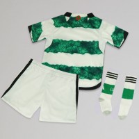 Camisa de Futebol Celtic Equipamento Principal Infantil 2023-24 Manga Curta (+ Calças curtas)
